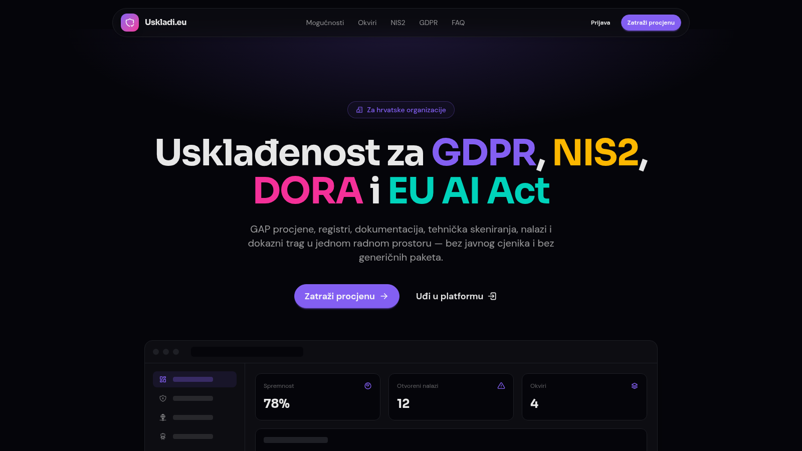 Uskladi.eu screenshot